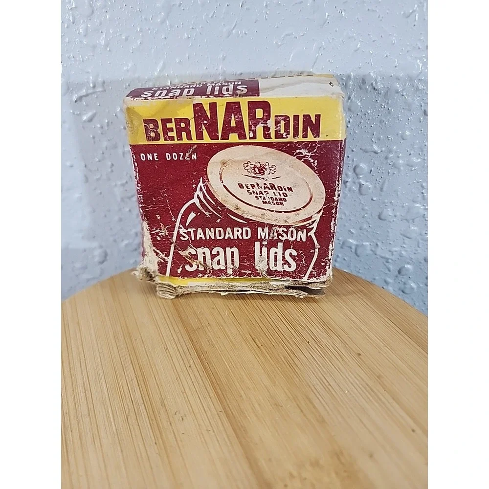 Vintage BerNARdin Canning Lids – Small Mouth Dome Lids – Box Only Decoration